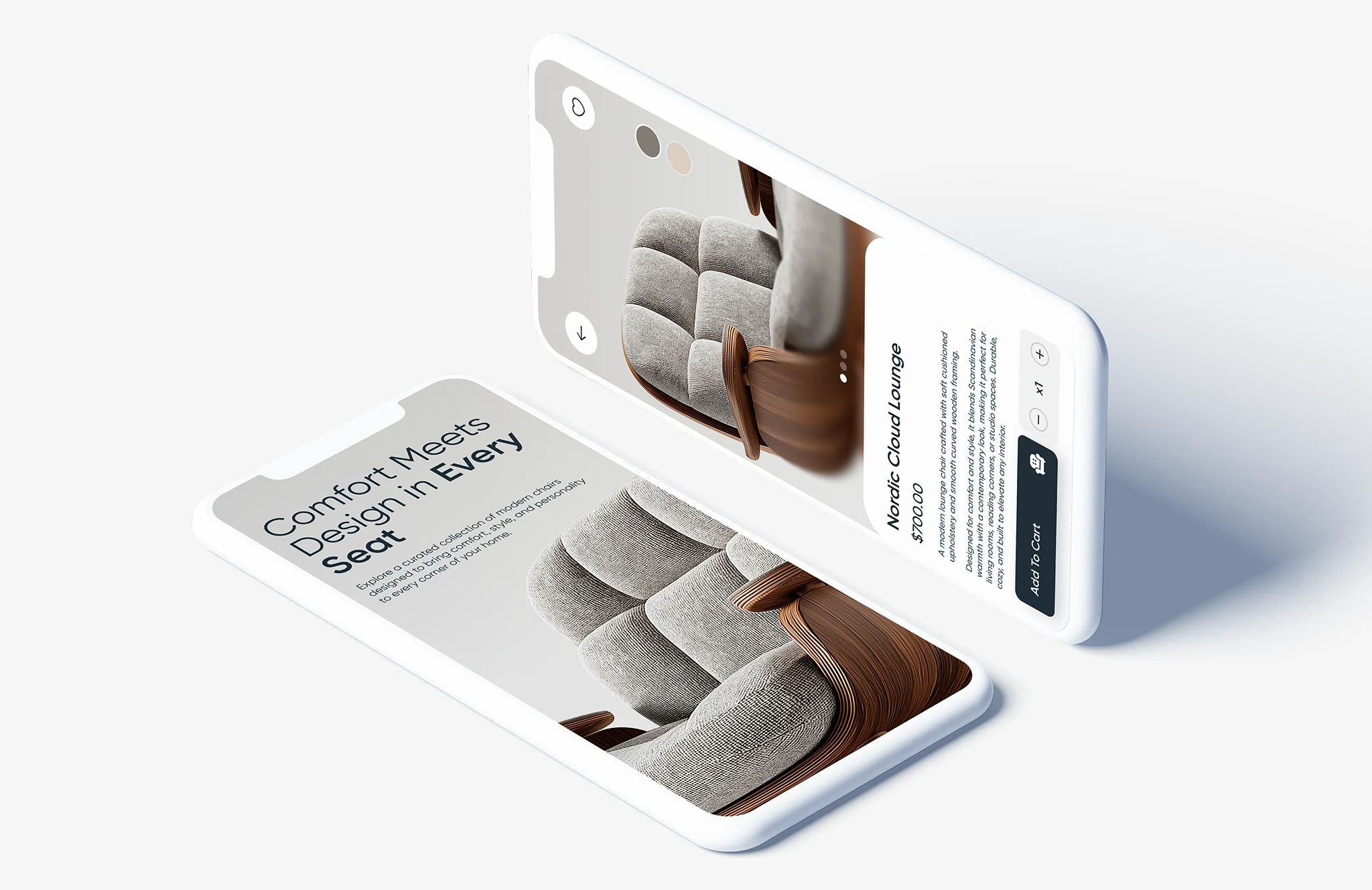 AI image generation app UI design featuring creative visuals, onboarding cards, and modern mobile interface