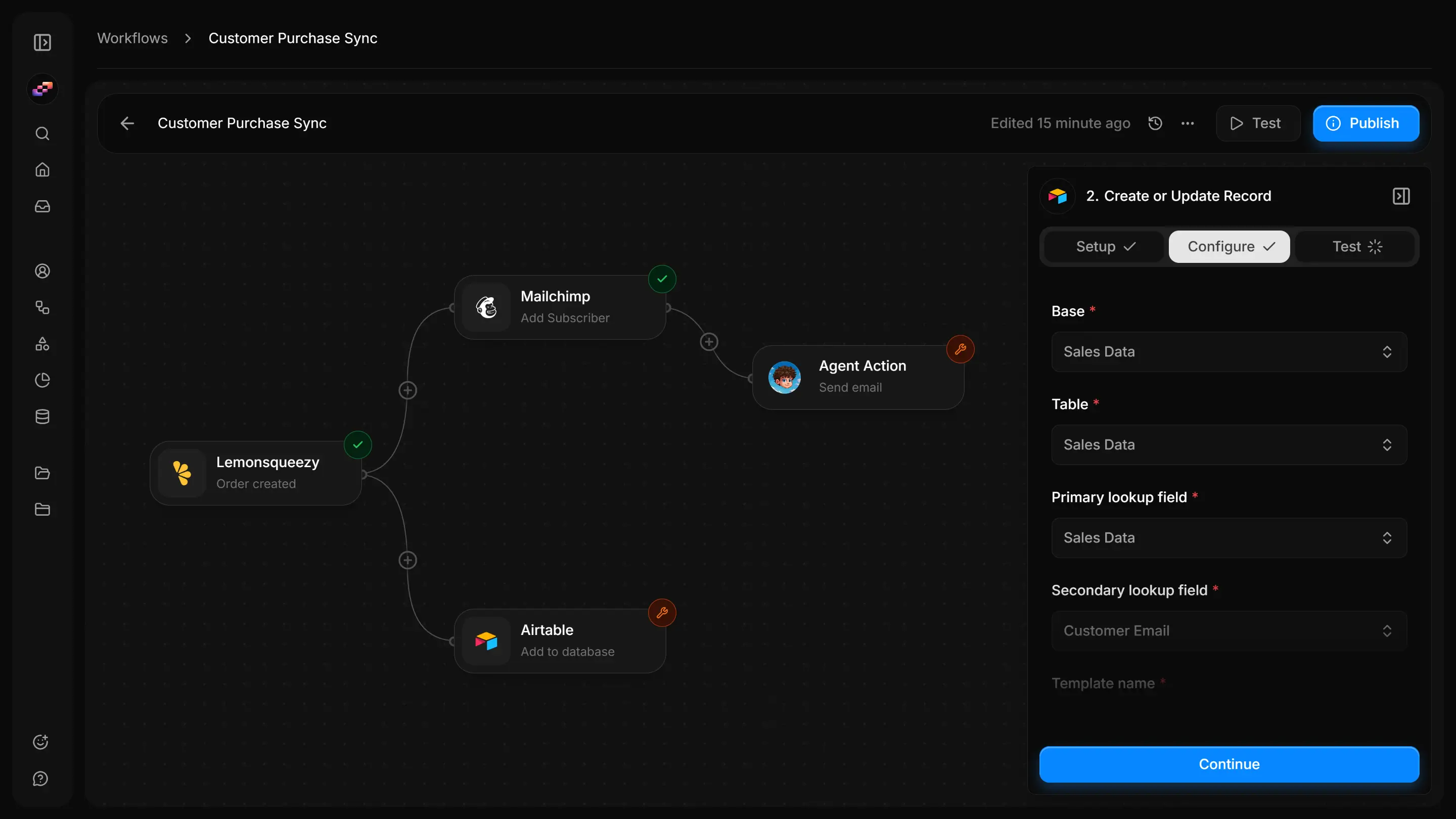 Kilo Web App Workflow Page UI