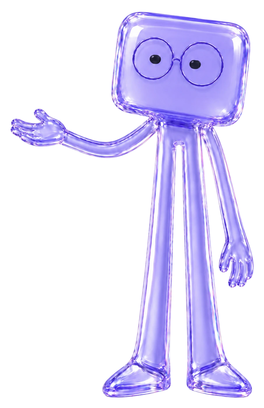 Tendi, la mascota de TenderYou, presentando la pantalla