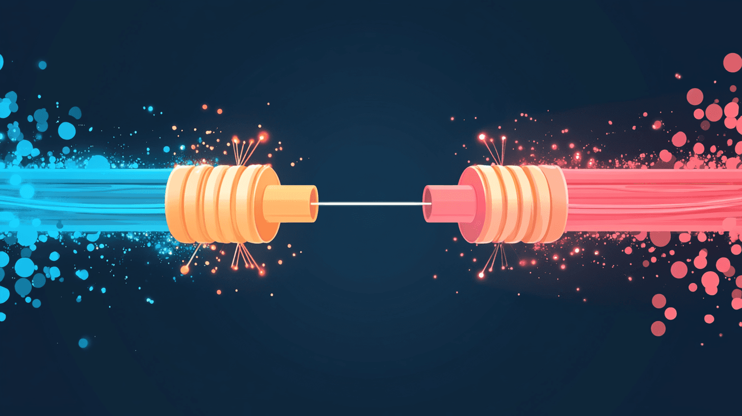 Comparison infographic of fiber optic vs copper cables