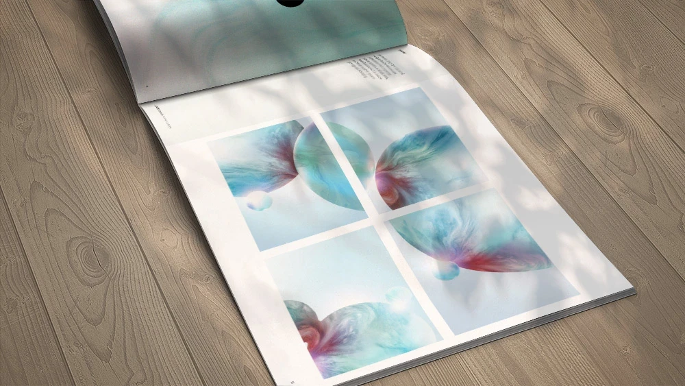 book open to samsara brand imagery