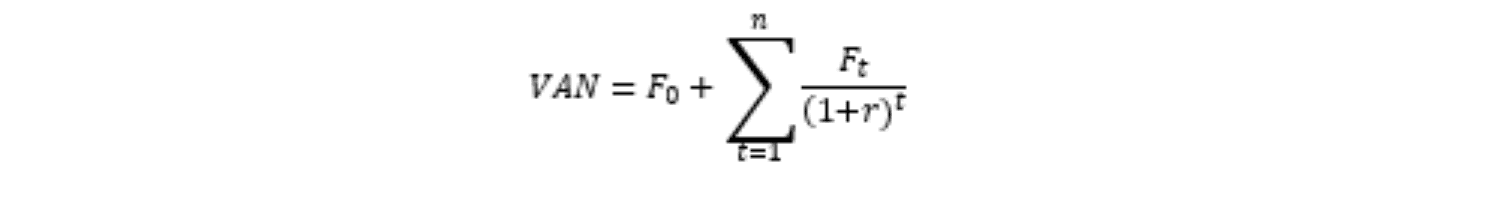 Formule générale développée de la valeur actuelle nette d'une séquence de flux