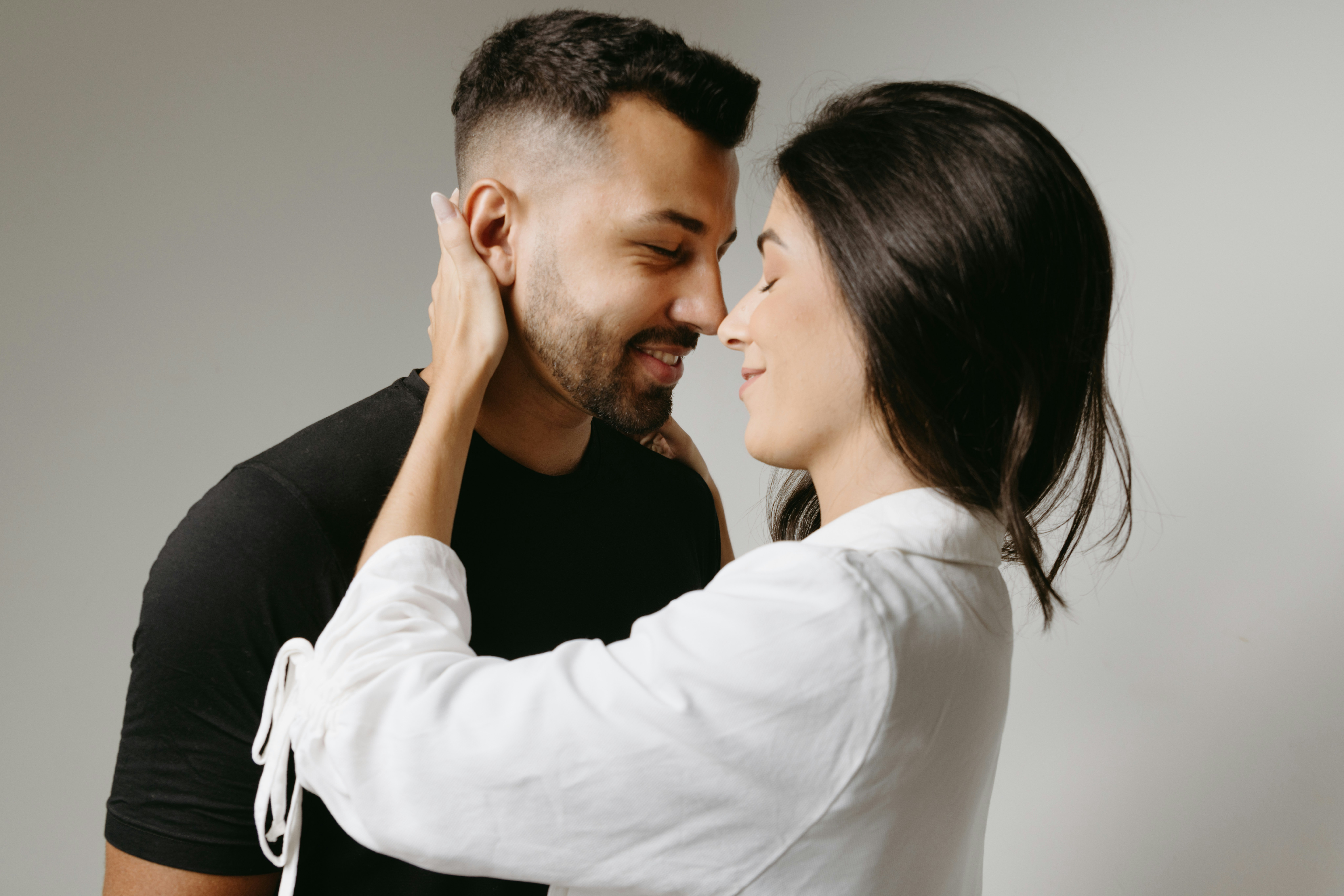 lovers about to kiss