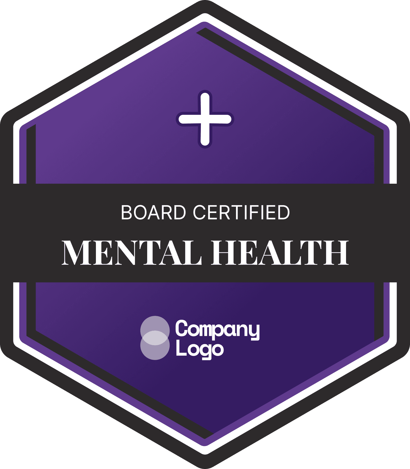 Wauld - Modern and flexible purple course completion badge template