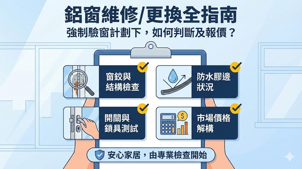 鋁窗維修/更換全指南