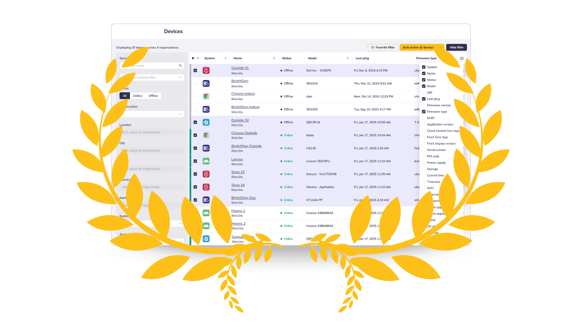 A certificate that shows signageOS is recognised for leading innovation and sustainability in digital signage