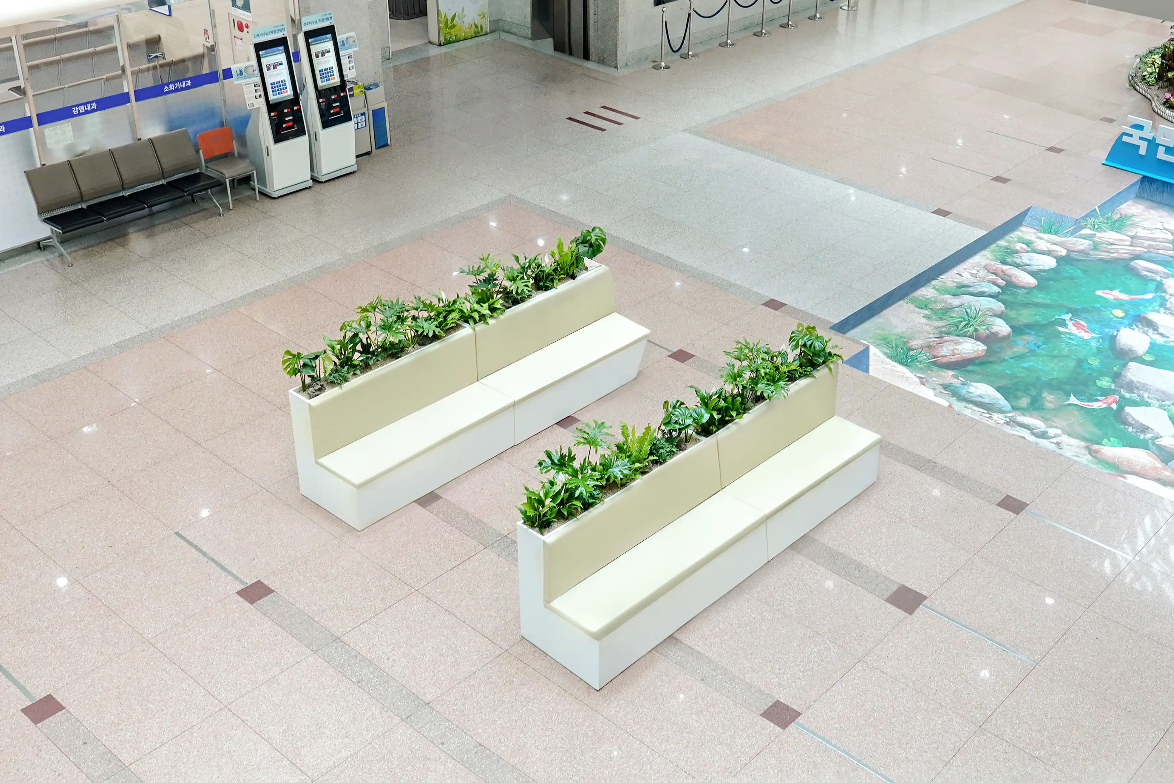 대형병원에 설치된 에코피플의 퍼니처정원