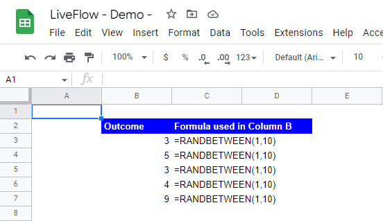 use the RANDBETWEEN formula with examples