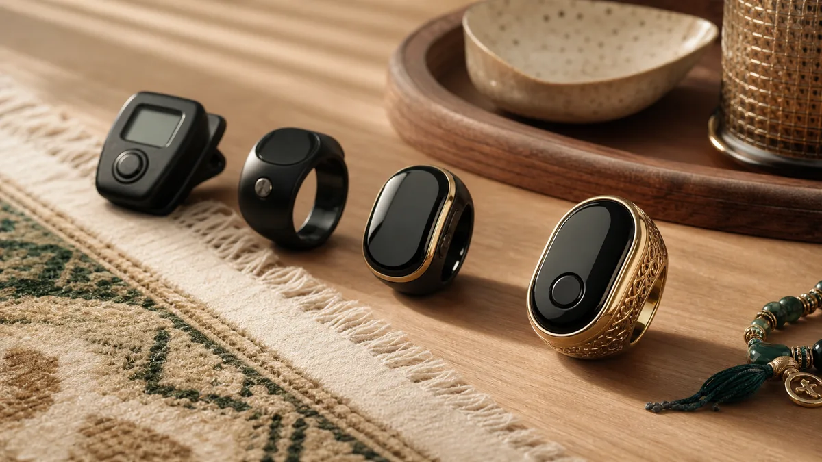 Smart tasbih evolution from clip piece to modern faith jewelry ring