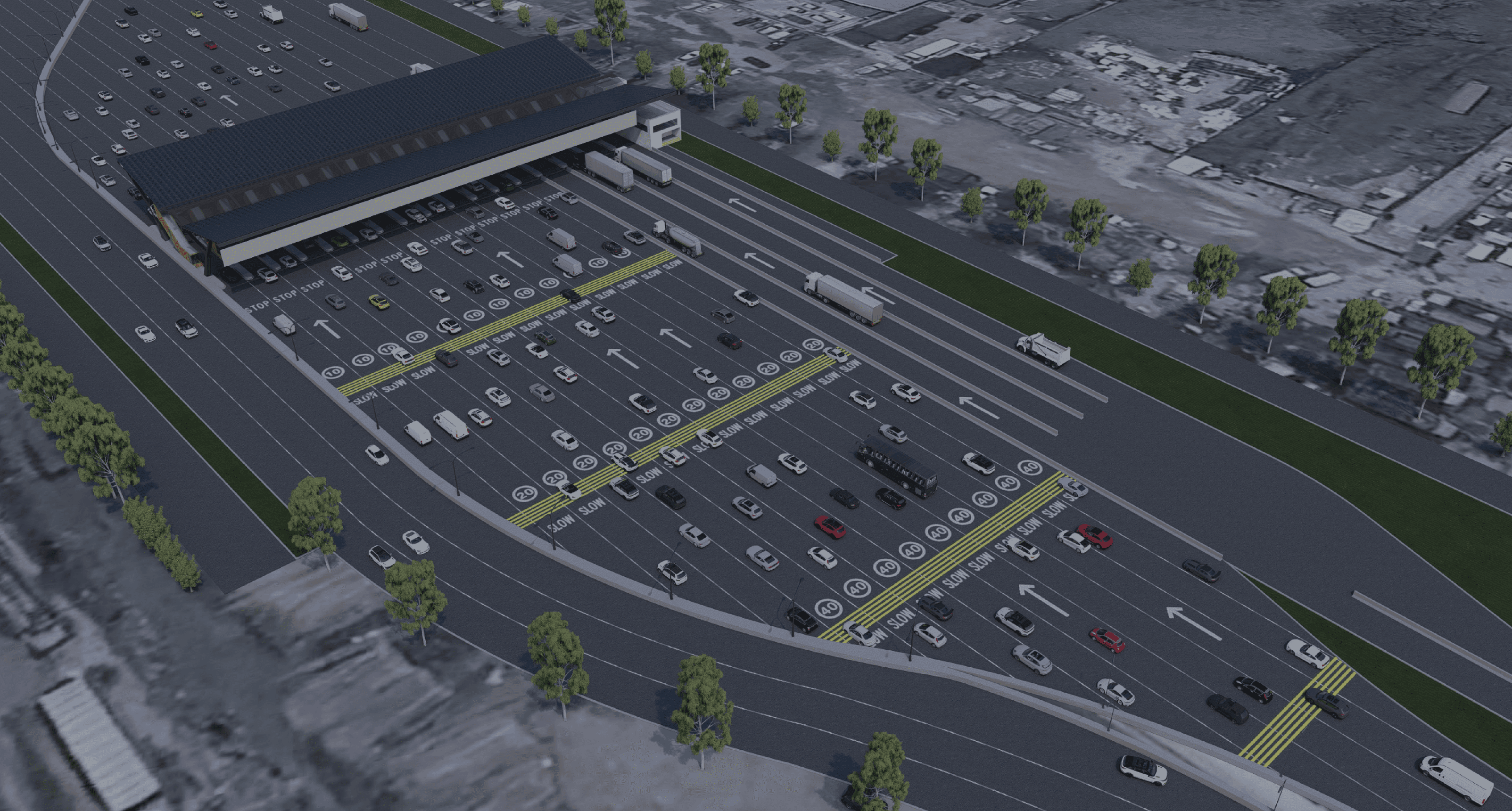 Dynamic picture of a cyclist riding downhill