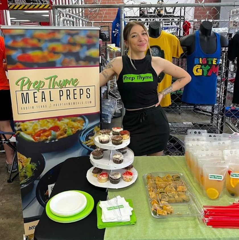 Prep Thyme Meal Preps vendor at Big Tex Gym