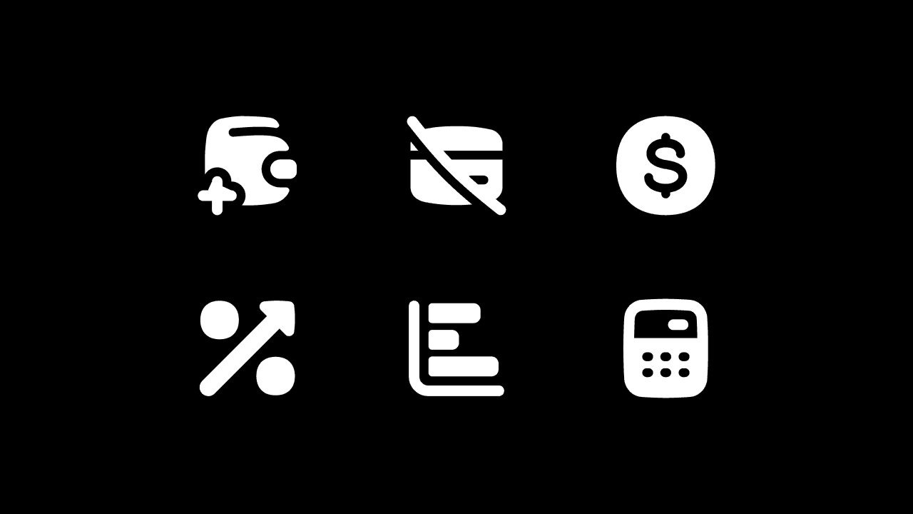 Flex Solid Finance Icon Set