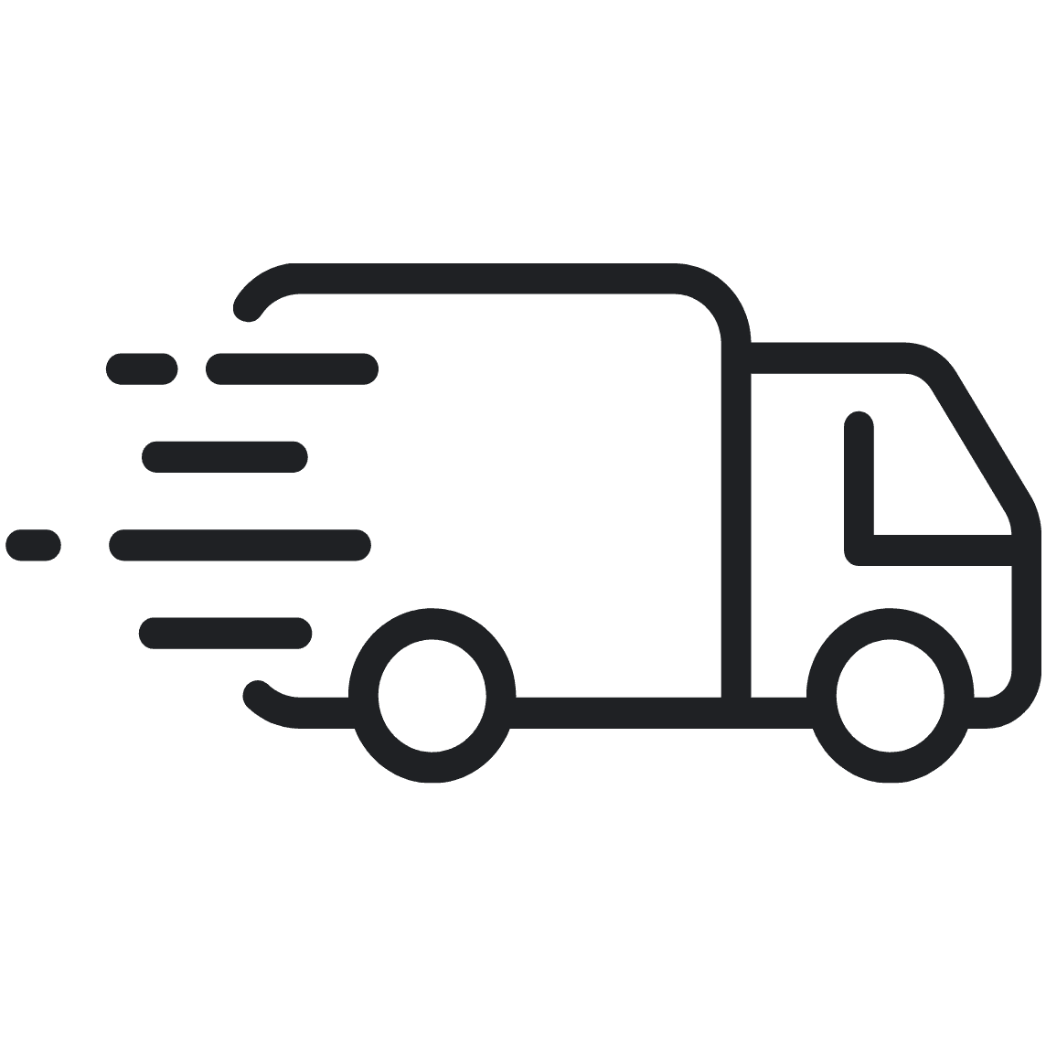 Outline of a delivery truck icon representing free shipping for gaming PCs, custom PC builds, and PC components. Keywords include best PC gaming, order PC, gaming PC build 2023, budget gaming PC build, best buy PC deals, complete PC builds, and next day delivery gaming PC.
