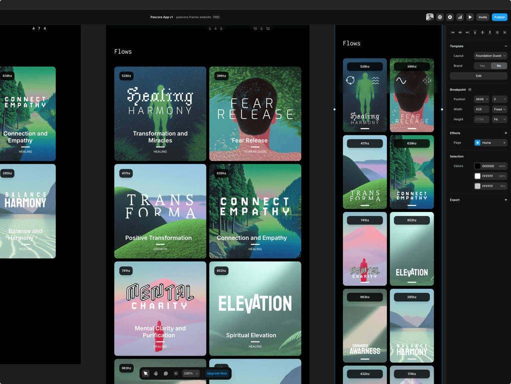 Framer App Screenshoots project showcase
