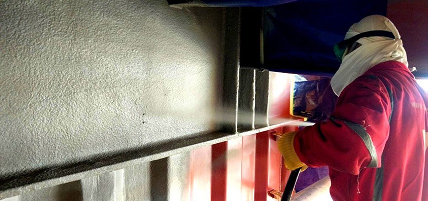 Passive Fire Protection Coating on Structural Steel