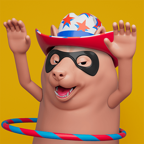 Shiba Inu cowboy hula