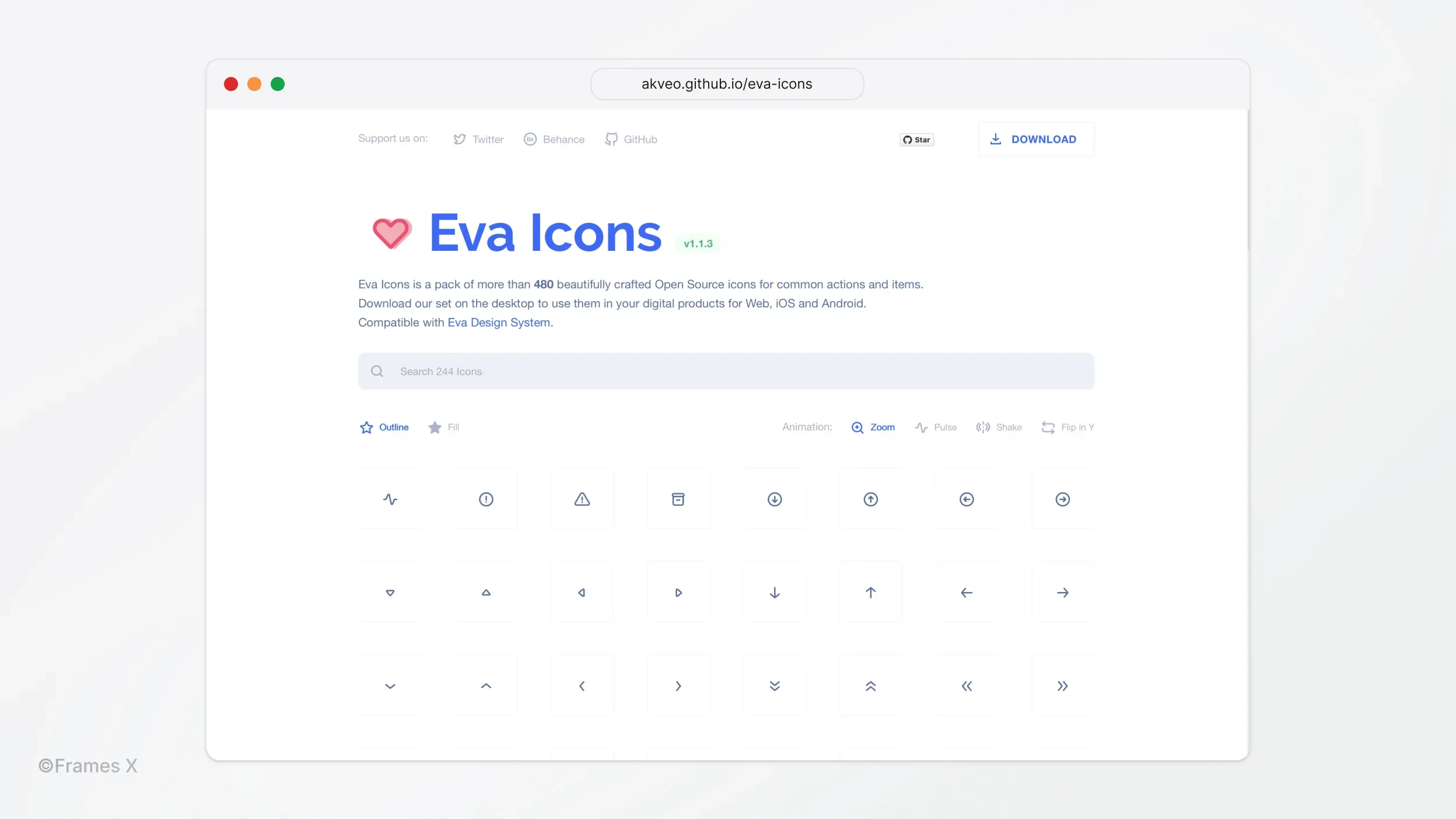 Eva Icons - open-source icons for Web, iOS and Android