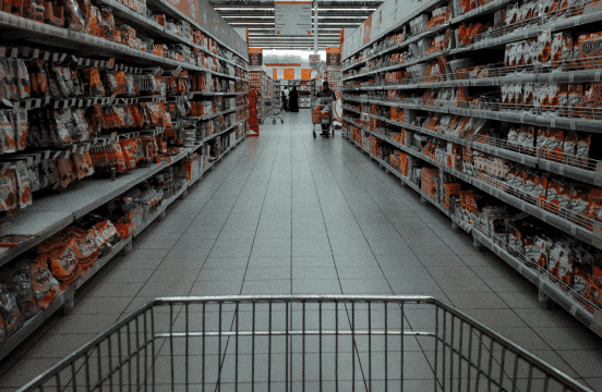 Shopping Trolley in Supermarket