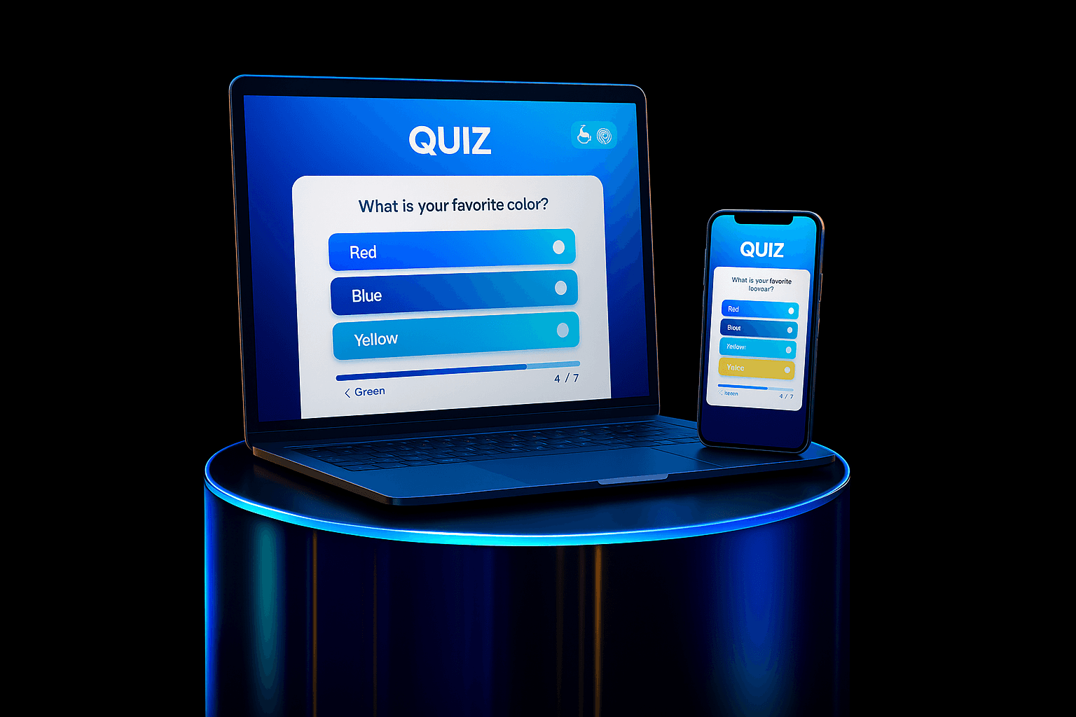 nteractive quiz interface optimized for page speed and mobile responsiveness