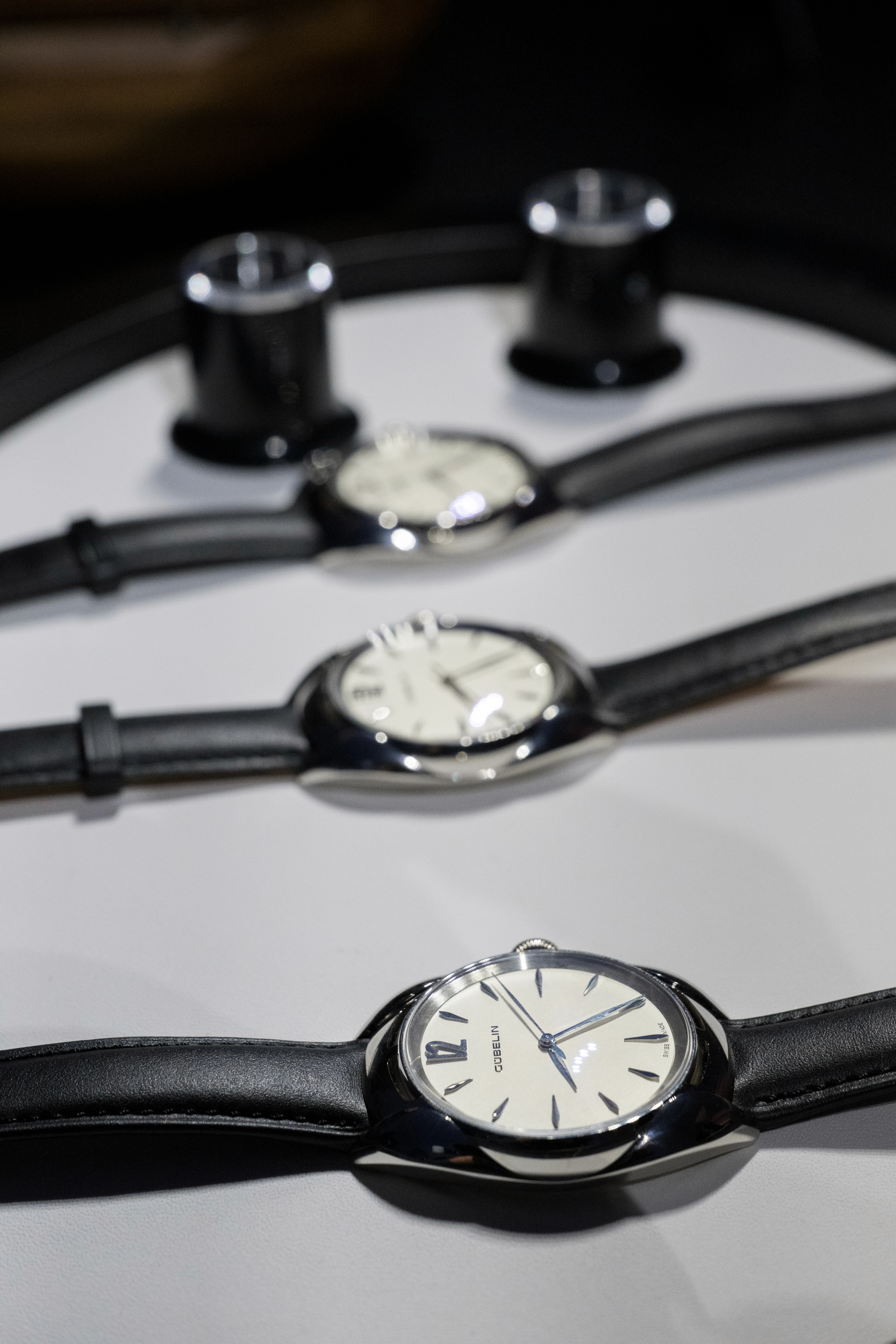 Selection of Gübelin watches displayed at the event