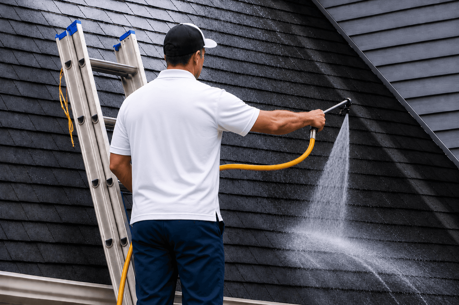working washing roof