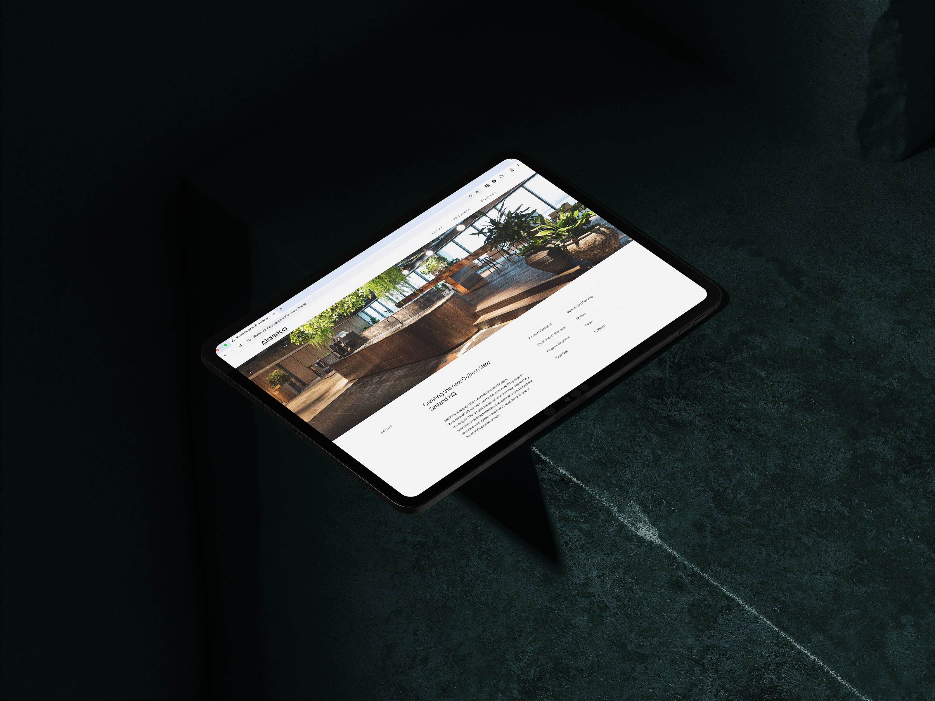 Alaska website on a tablet