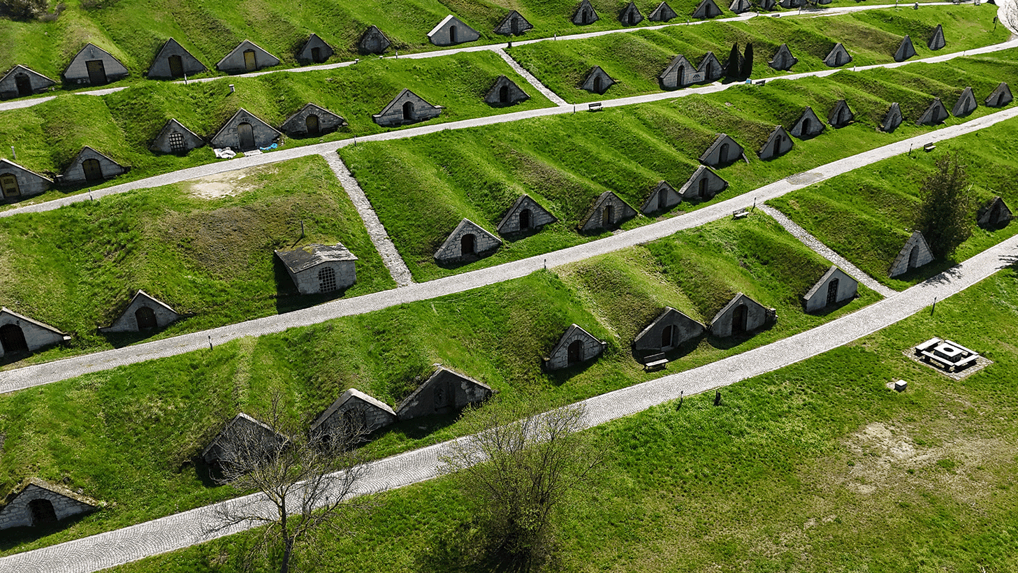 Main square of the city of Pecs in Hungary