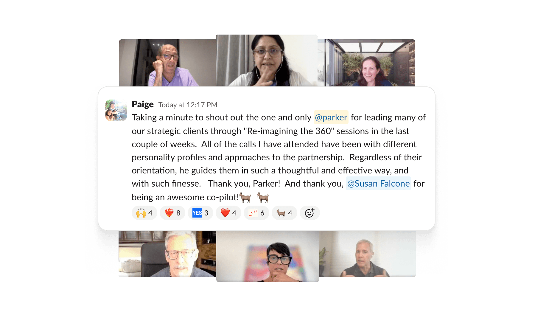 Collage of research participants, illustrating user research activities.
