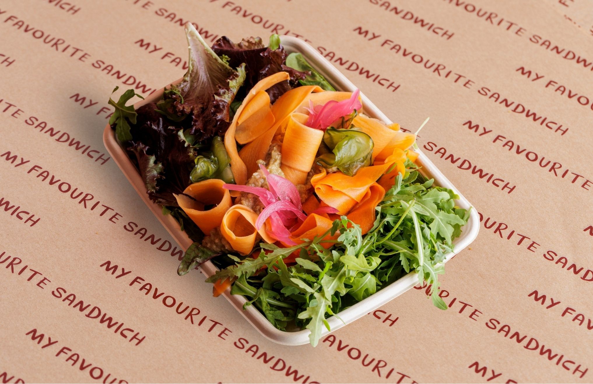 Miso Aubergine & Baby Spinach Garden Salad