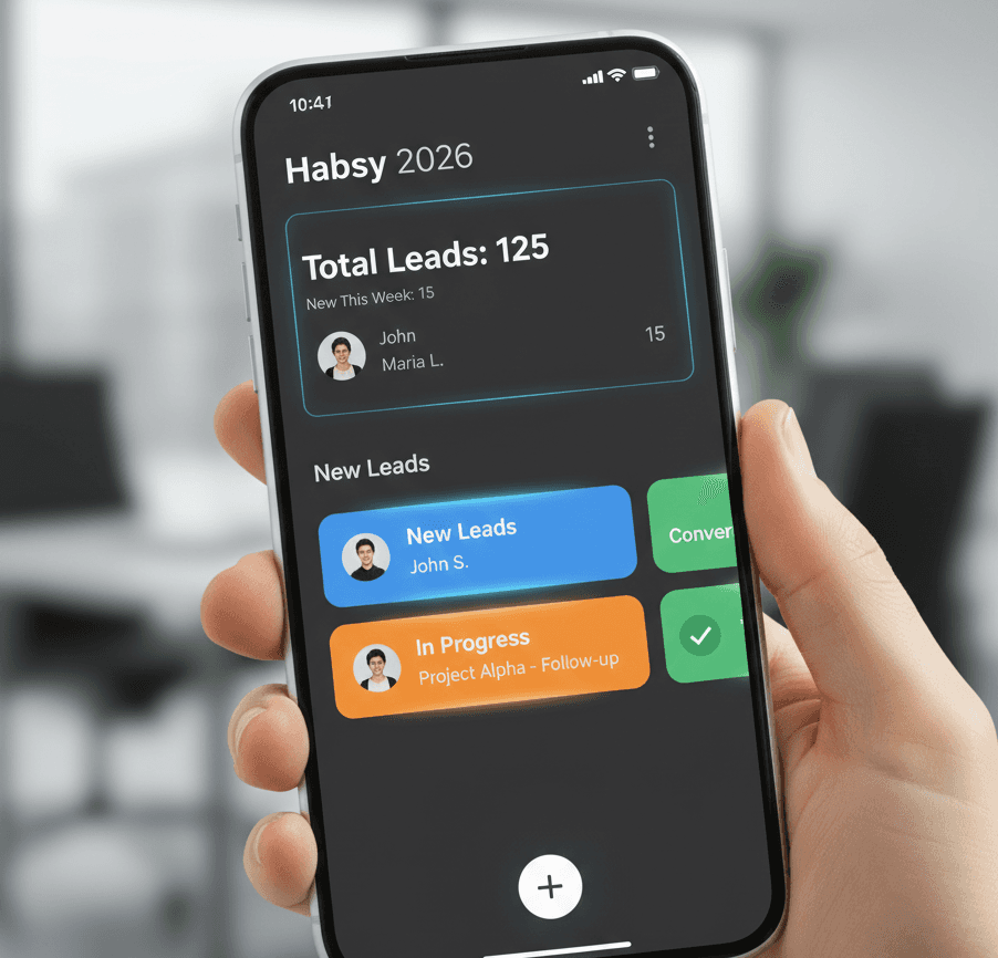 Smarter lead management workflow showing mobile lead capture replacing bulky CRM systems in 2026