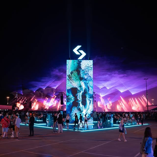 Immersive installation for Bitget at UNTOLD Dubai 2025 by RenaiXance.