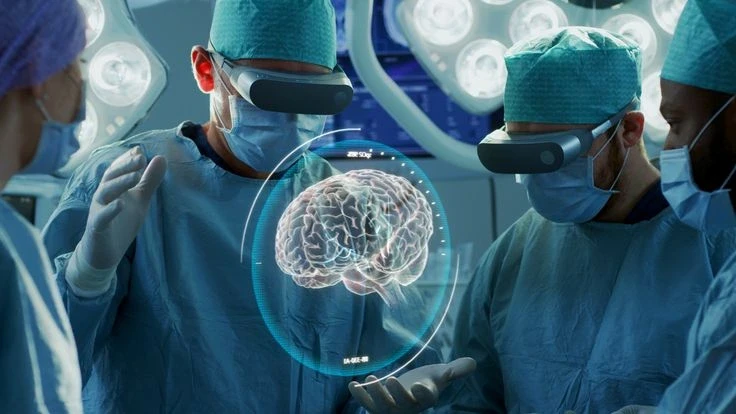 Surgeons Wearing Augmented Reality Glasses