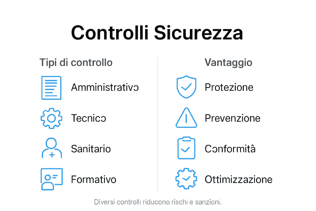 Infografica: tutte le tipologie di controlli per la sicurezza sul lavoro