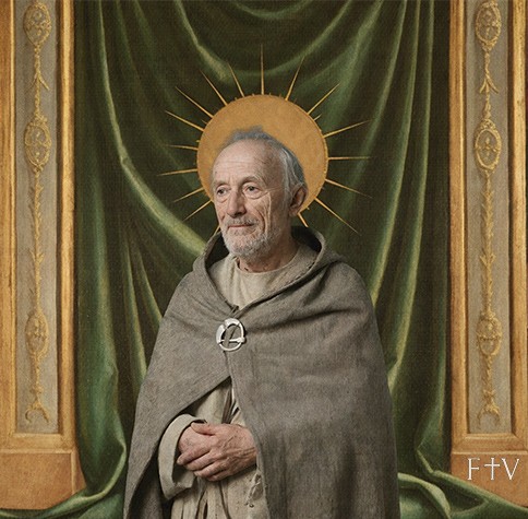 Sacred artwork by Faith and Verse. © Faith and Verse, 2026. All rights reserved. Portrait of Saint Deicolus of Lure, Irish monk and hermit.