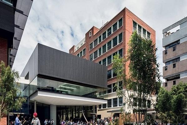 white university during daytime