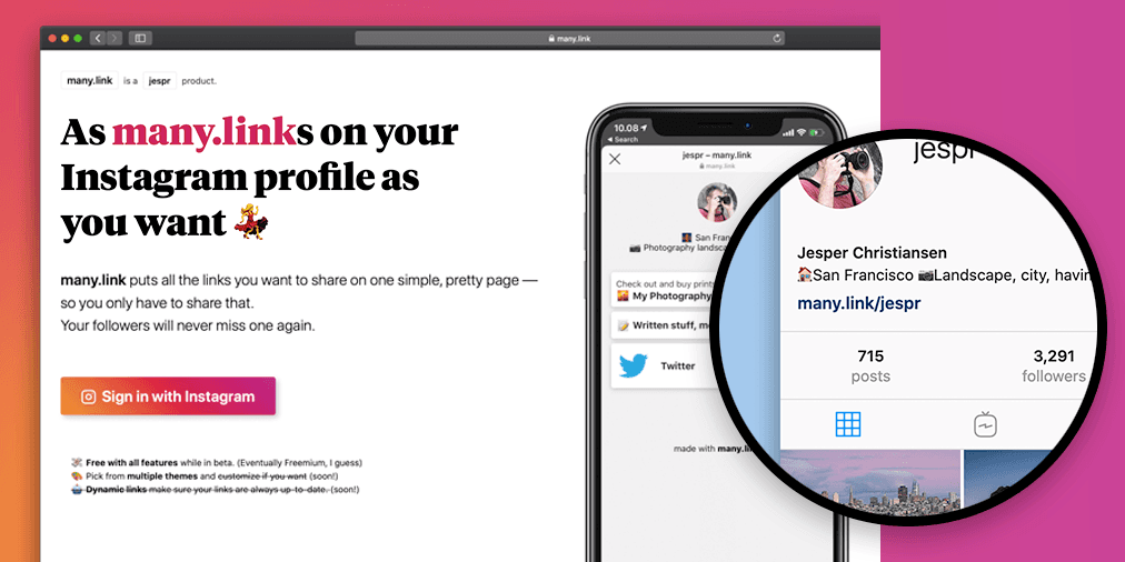 Free For Life But With No Customization Options - Manylink