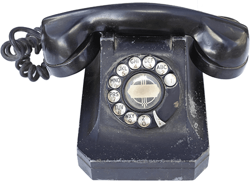 Old black telephone