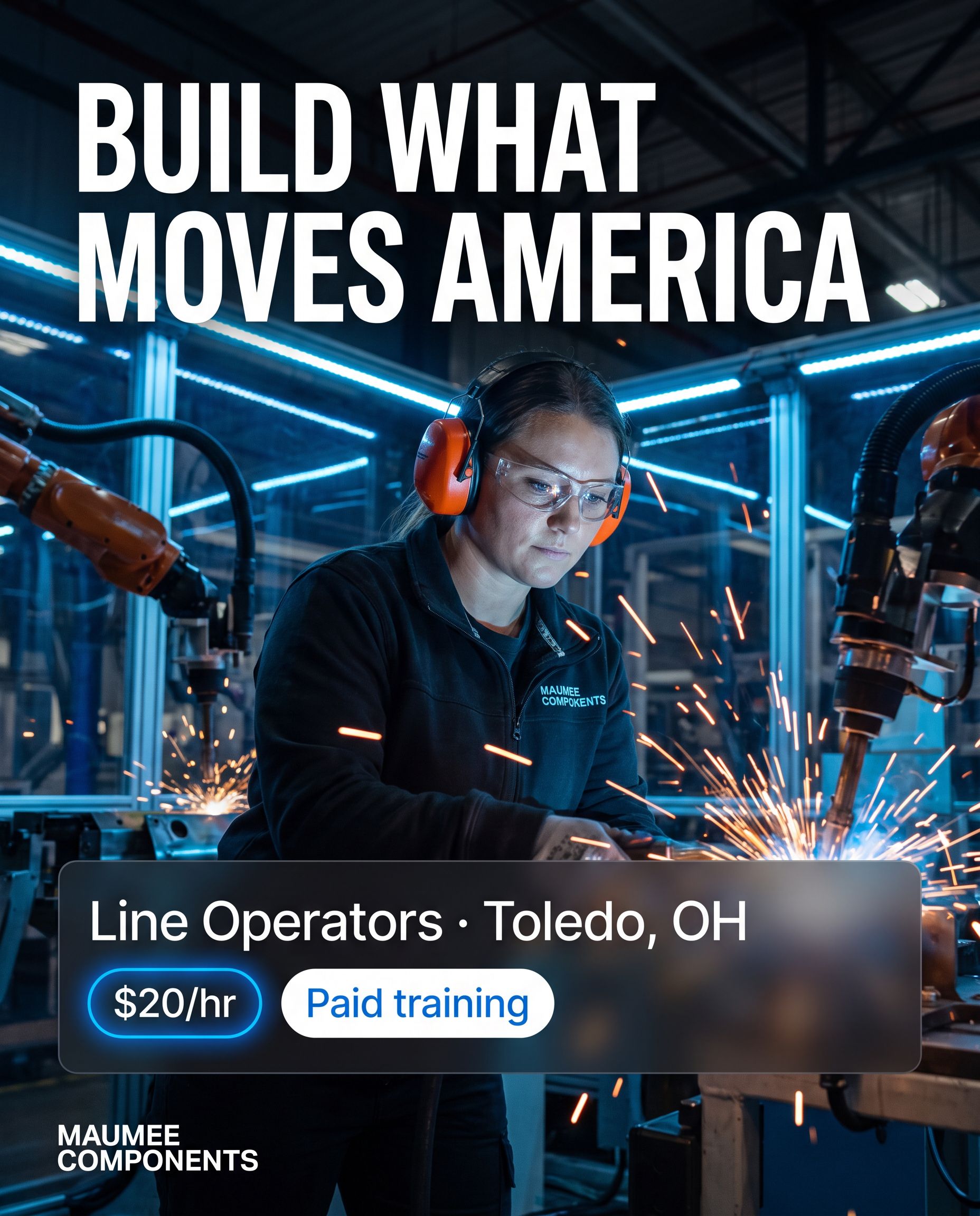 Line Operator job ad, Toledo, OH, $20/hr