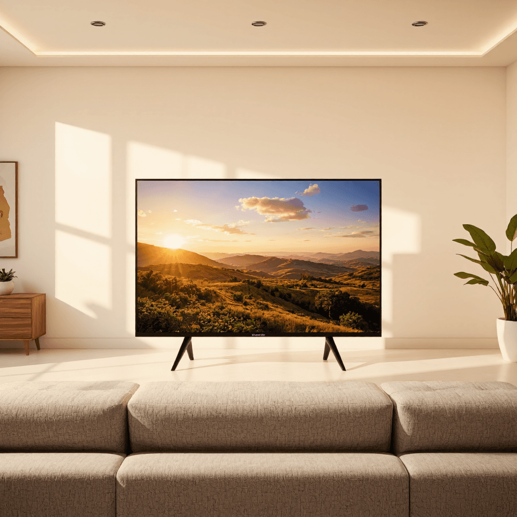 product photography of a television screen