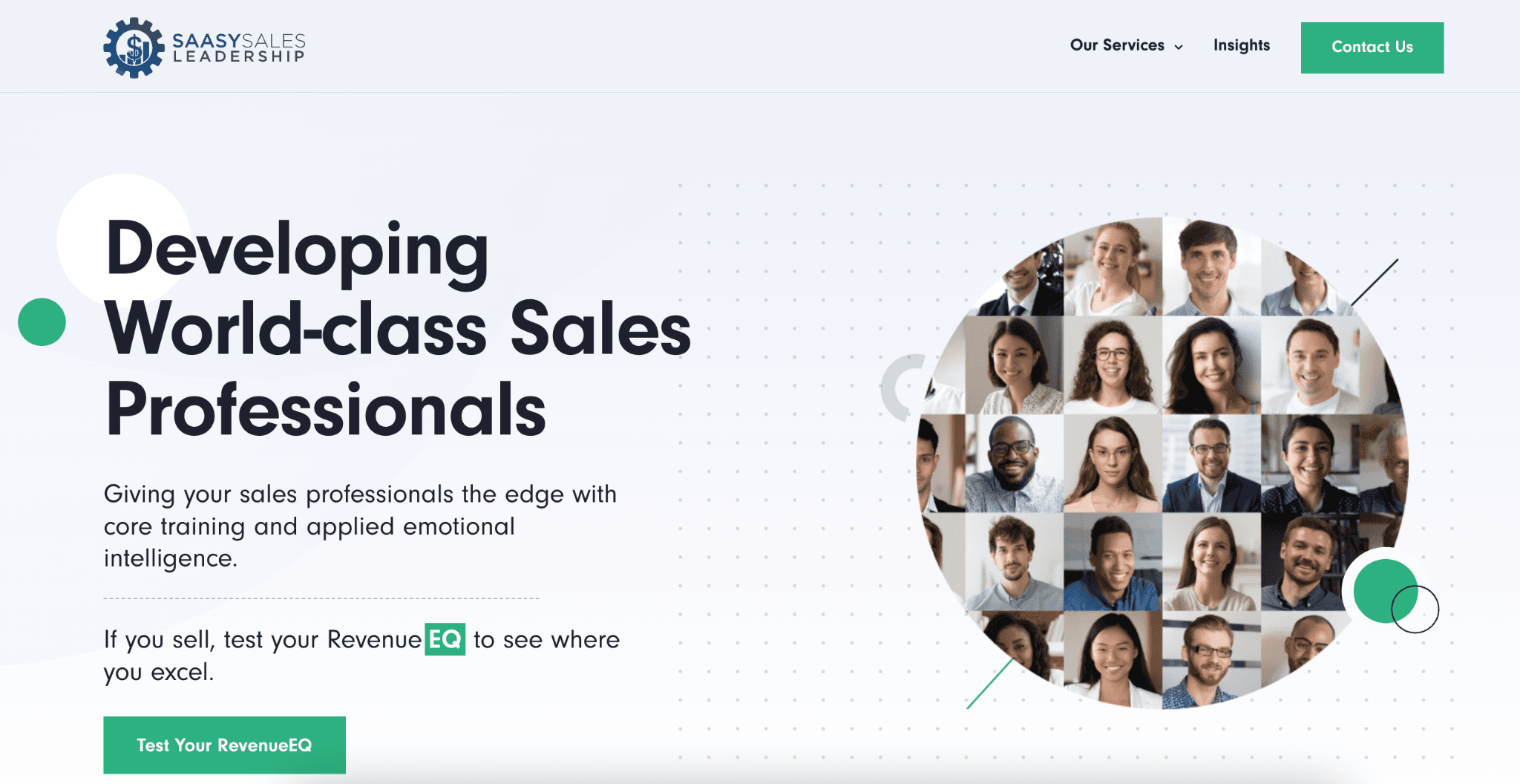 saasy sales leadership homepage