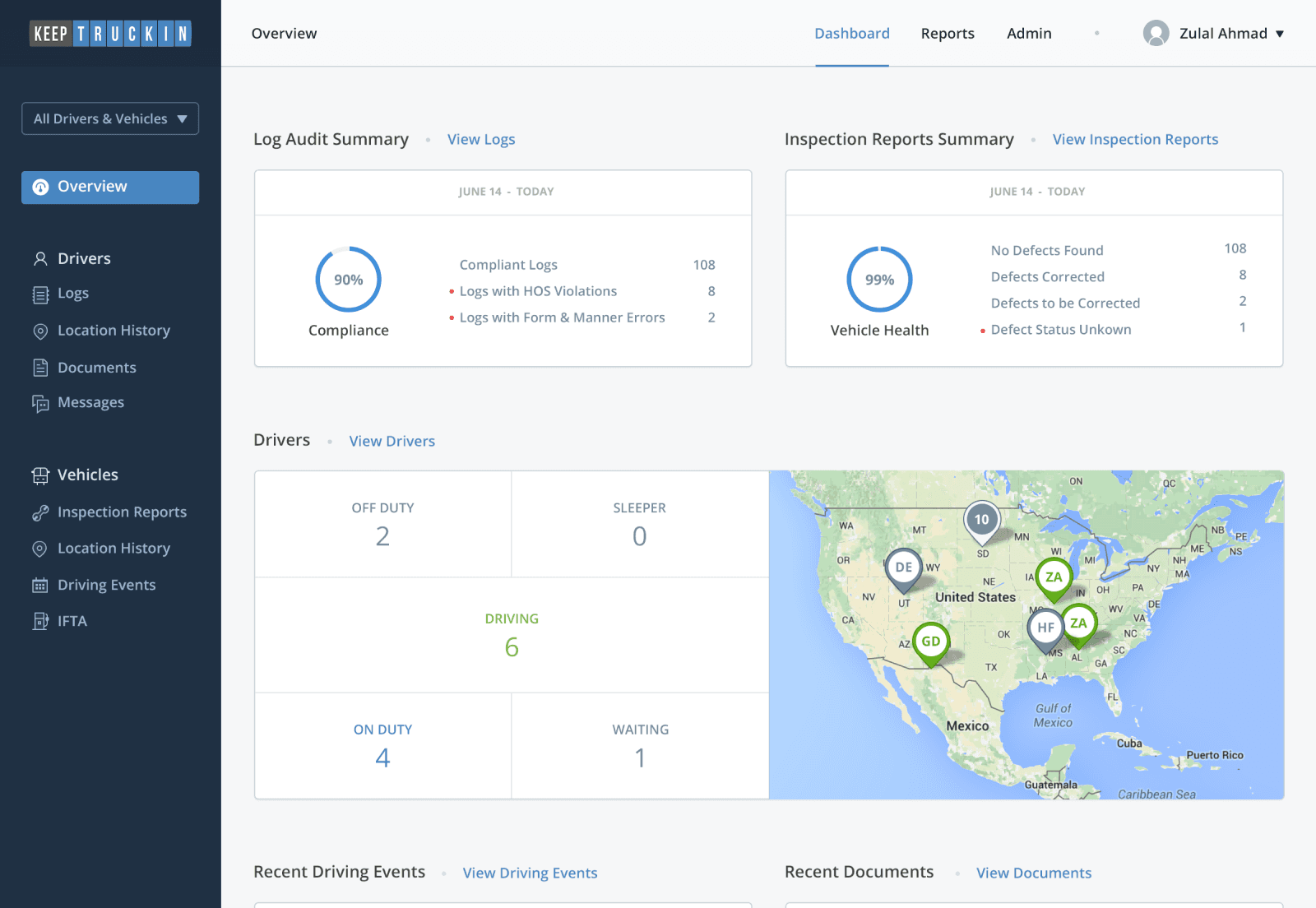 Motive web and mobile app. Keeptruckin web and mobile app. A US based startup providing fleet management and driver saftey tools.