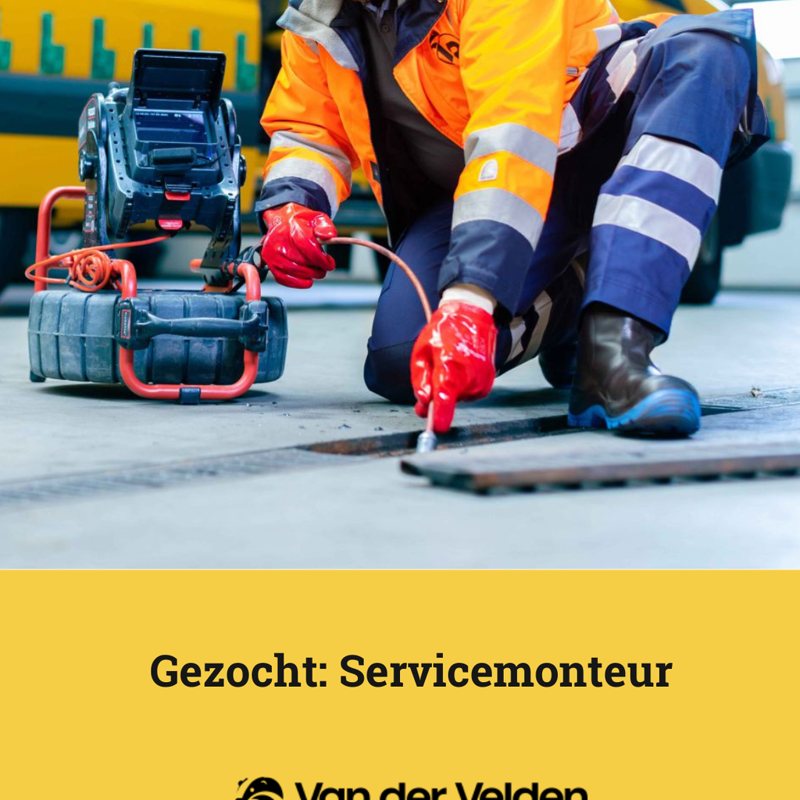 Vacature-advertentie van Van der Velden