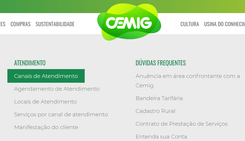 canal de atendimento cemig
