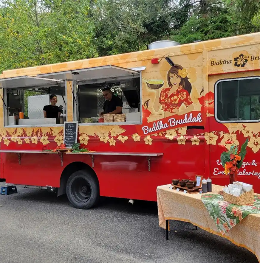 The Buddha Bruddah Food Truck serving Hawaiian BBQ around the Seattle area