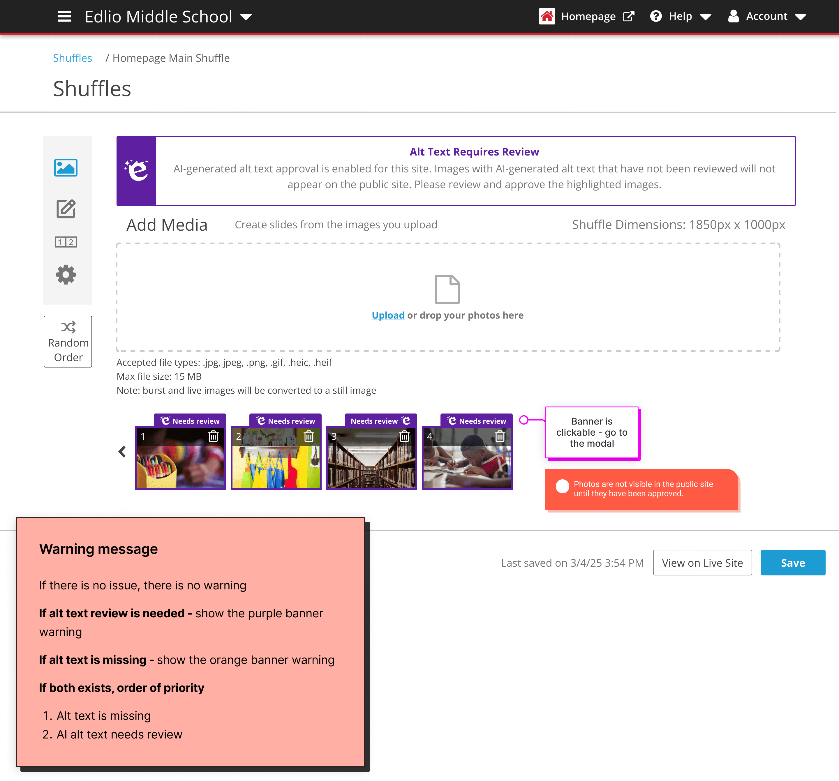 alt text review page