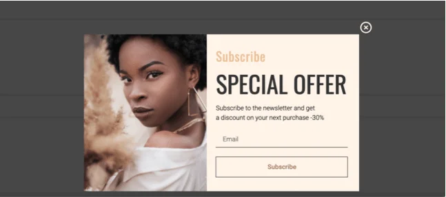 Dramatic beauty pop-up template