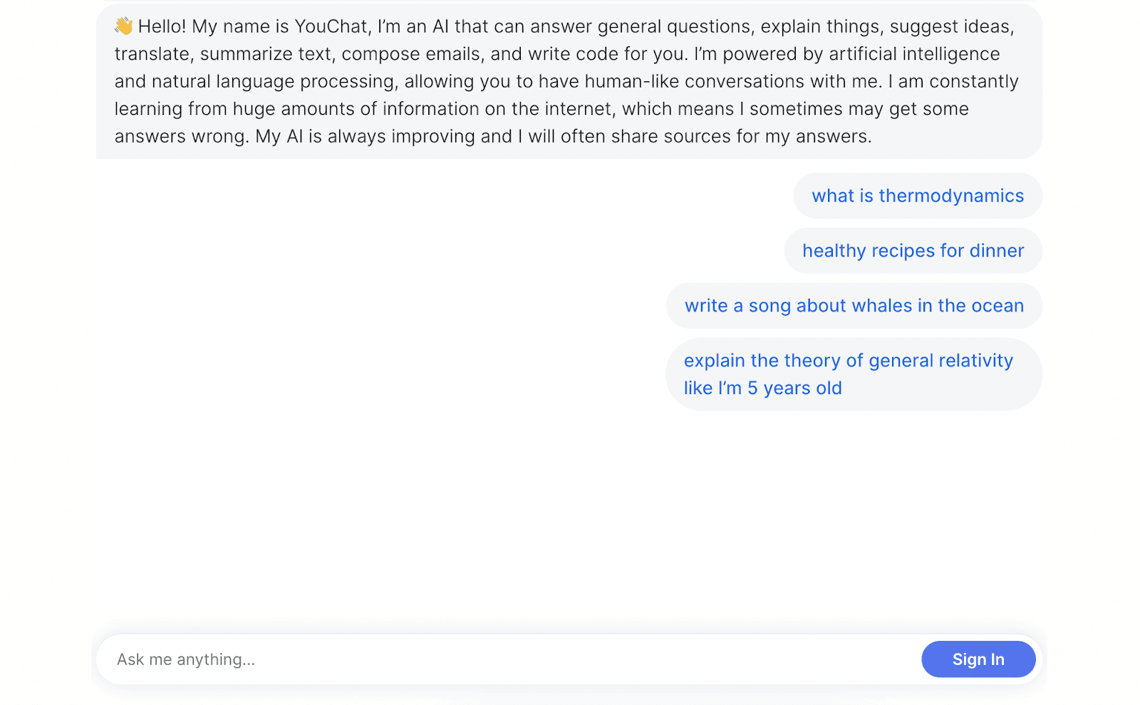 ChatGPT Alternative in 2023 - YouChat