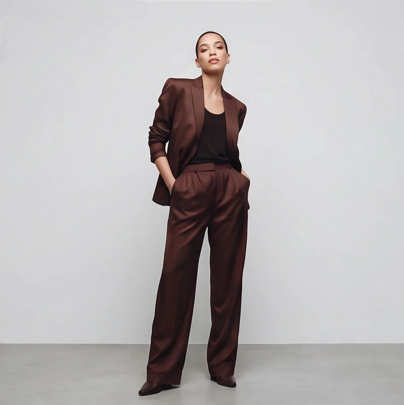 Mocha Luxe Suit 2
