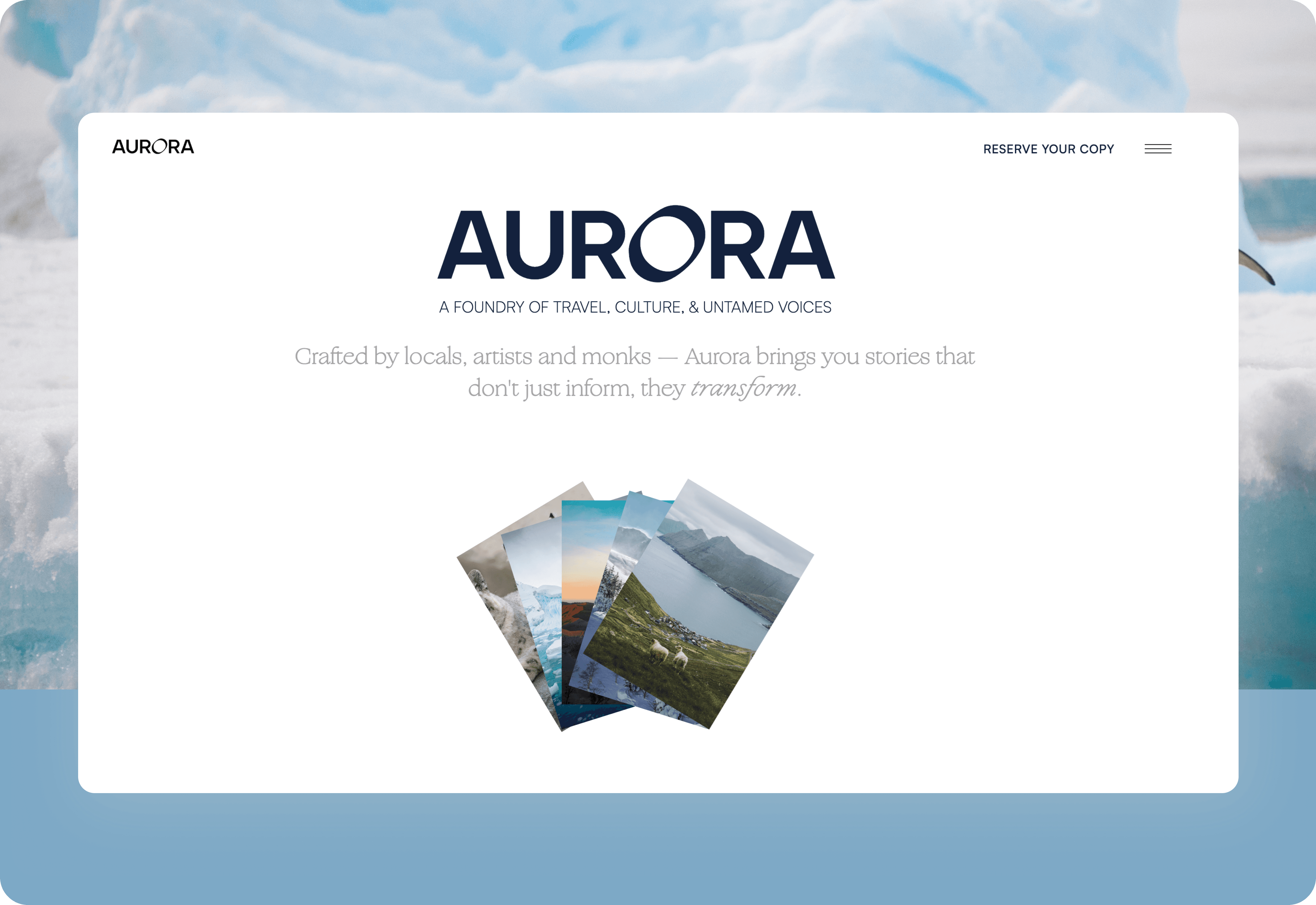 Home page for aurora editions