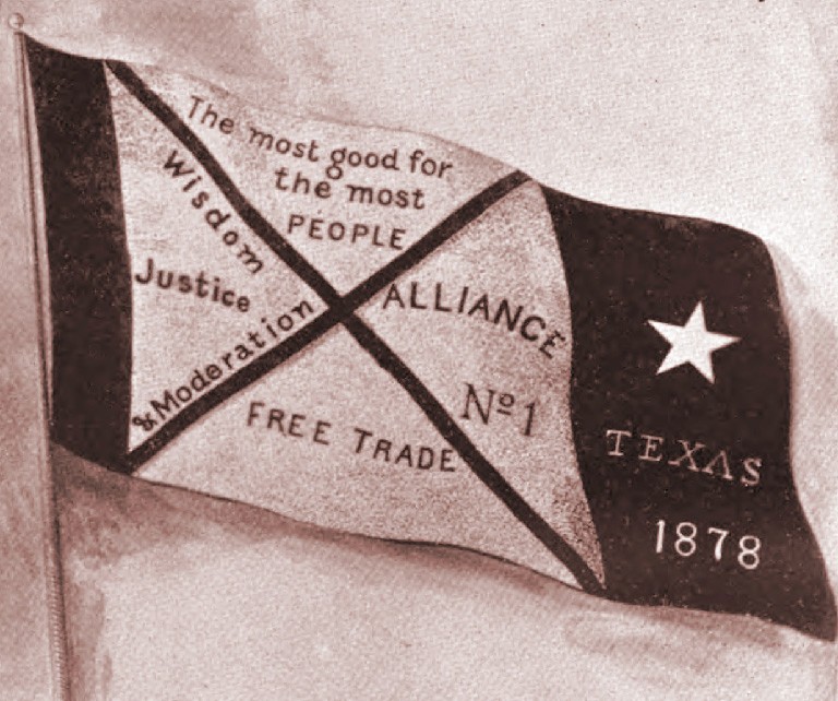 The first banner of the Southern Farmers' Alliance